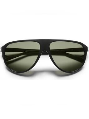 District Vision Yukari - Black Aviator Sunglasses with black Lenses